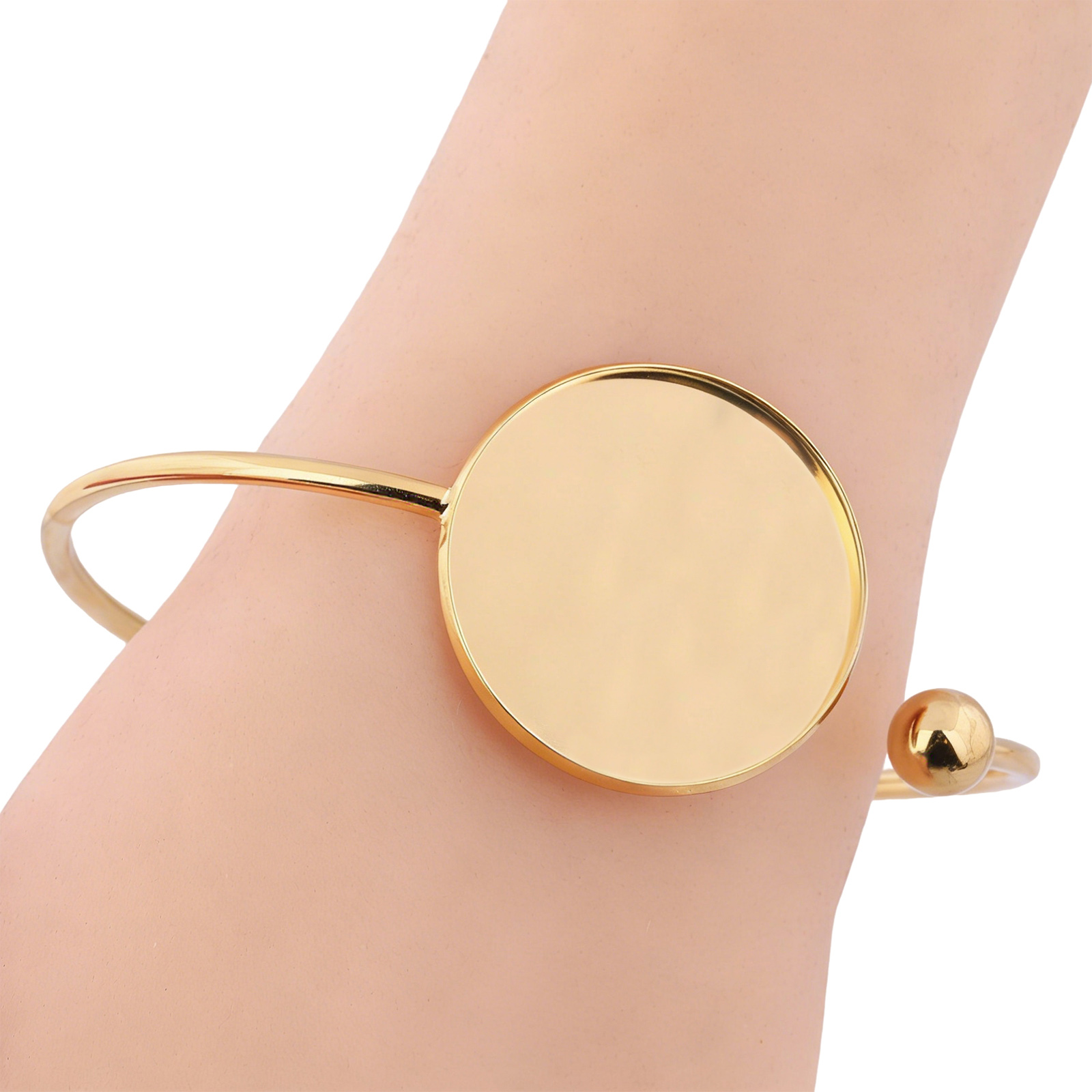 Cuff Bangle Bracelet - 2pcs Fit 30mm Cabochon Bangle Bezel