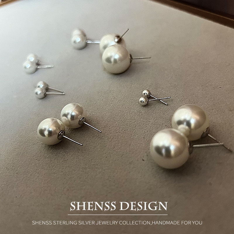 Pearl Stud Earrings - Imitation Pearl Stud wedding Earrings 4mm-16mm