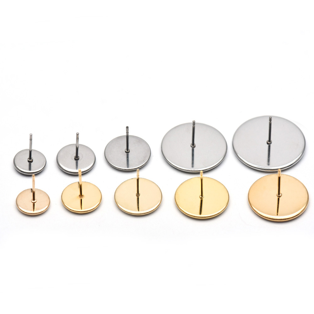 Hoop Earrings - 10pcs 316 Stainless Steel Blank Earring