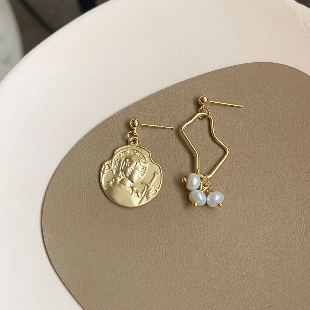 DIY accessories Baroque style  - Pearl Stud Earrings 评论和价格