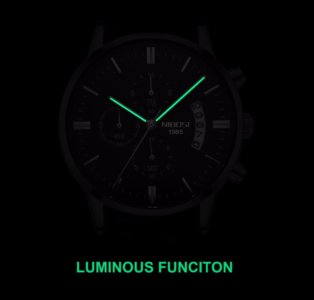 NIBOSI Stainless Steel Black Q - Jewelry Inspired Watches 评论和价格