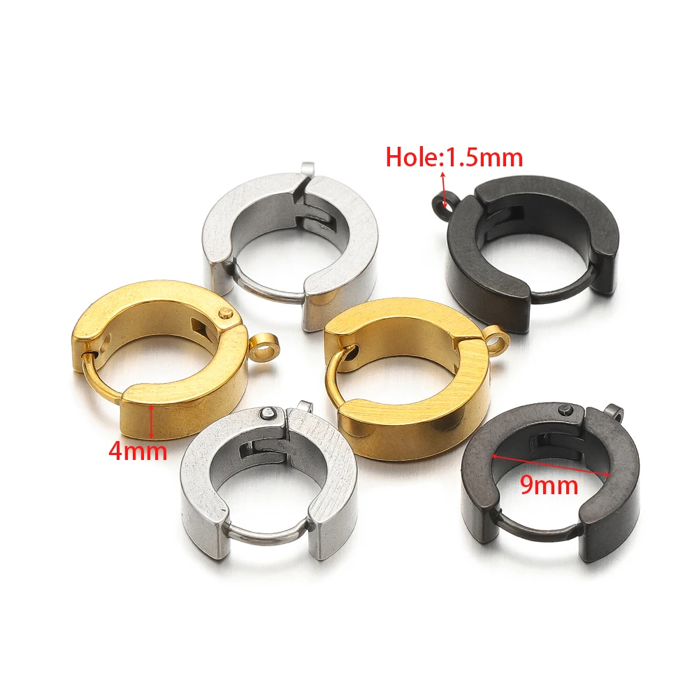 10Pcs Stainless Steel Fashion  - Hoop Earrings 评论和价格