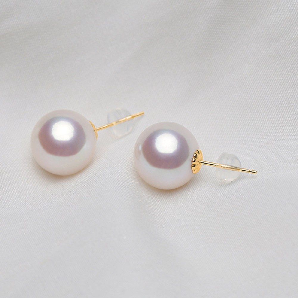 Natural pearl earrings AAAA10- - Pearl Stud Earrings 评论和价格