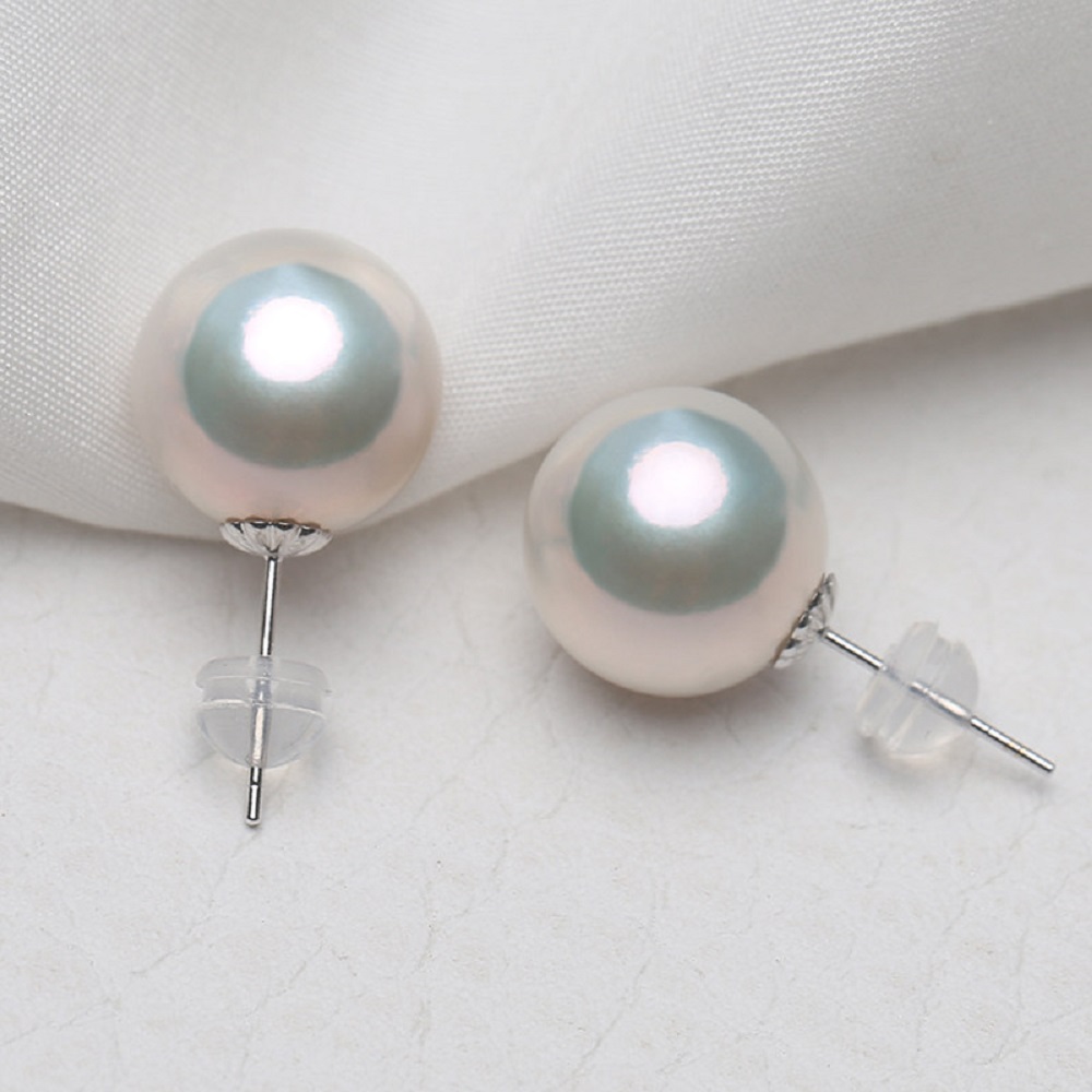 Natural pearl earrings AAAA10- - Pearl Stud Earrings 评论和价格