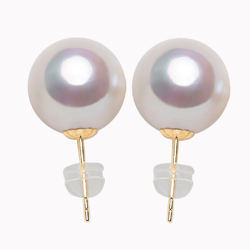 Natural pearl earrings AAAA10- - Pearl Stud Earrings 评论和价格