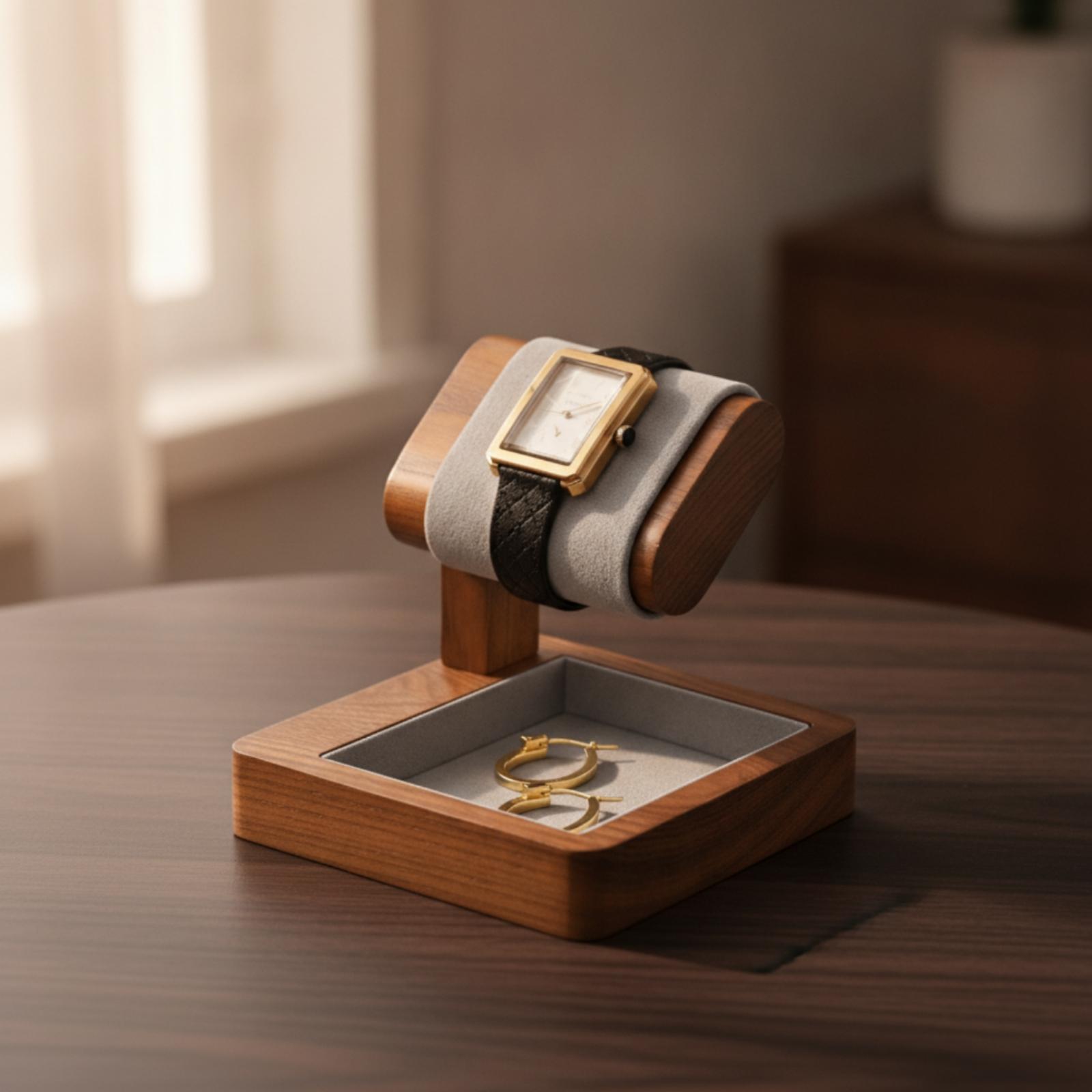 Solid Wood Watch Holder Organi - Jewelry And Watches Store 评论和价格