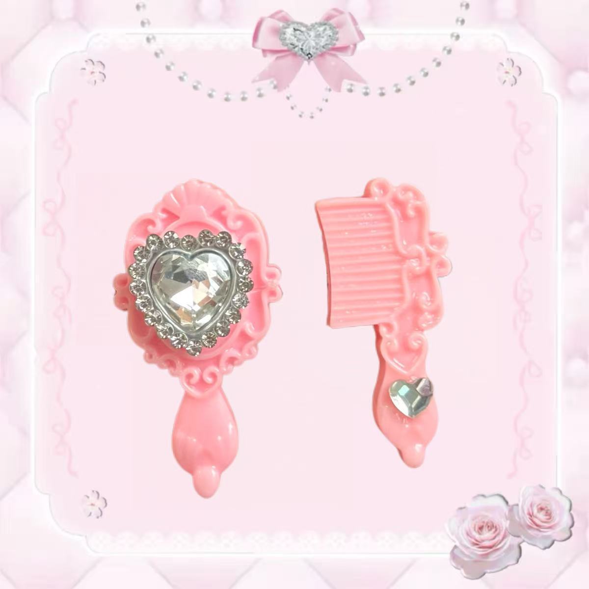 Y2K Cute Mirror Comb Shape Rin - Jewelry & Watches Sp Zo O 评论和价格