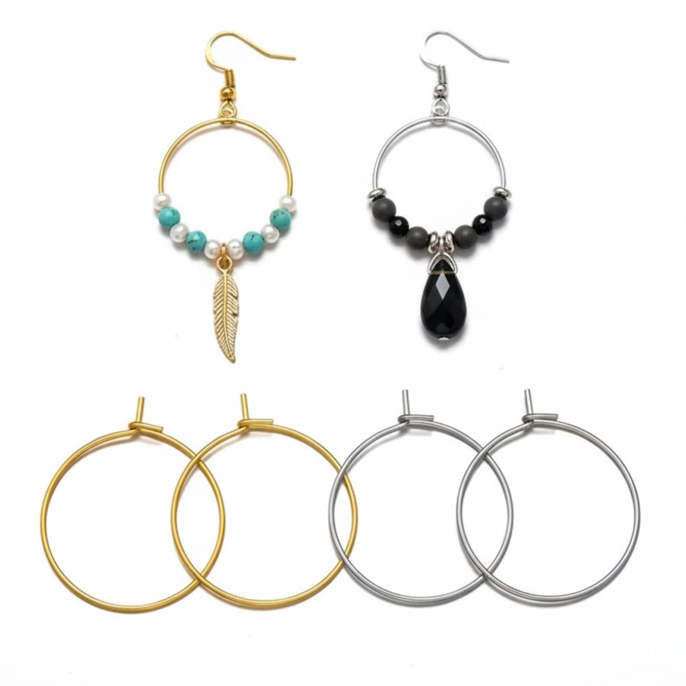 50Pcs 316 Stainless Steel 15 2 - Hoop Earrings 评论和价格