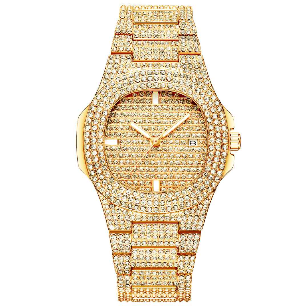 1pc Popular Hip Hop Full Artif - Jewelry Diamond Watches 评论和价格