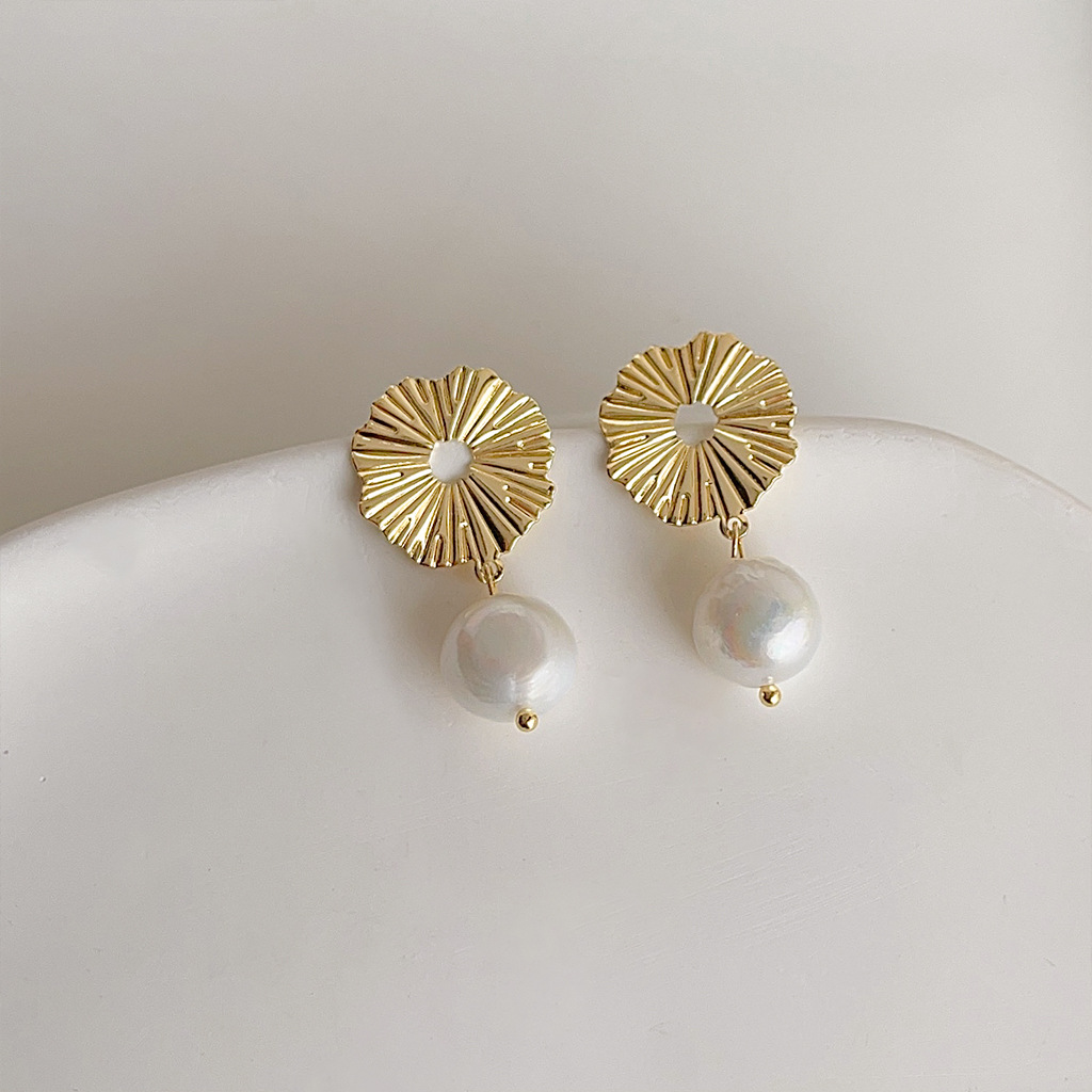 DIY accessories French retro b - Pearl Stud Earrings 评论和价格
