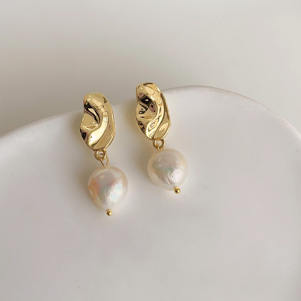 DIY accessories French retro b - Pearl Stud Earrings 评论和价格