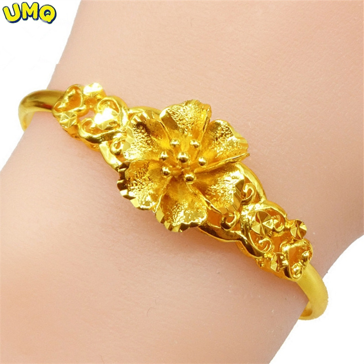 UMQ Golden Bracelet 999 Full G - Cuff Bangle Bracelet 评论和价格