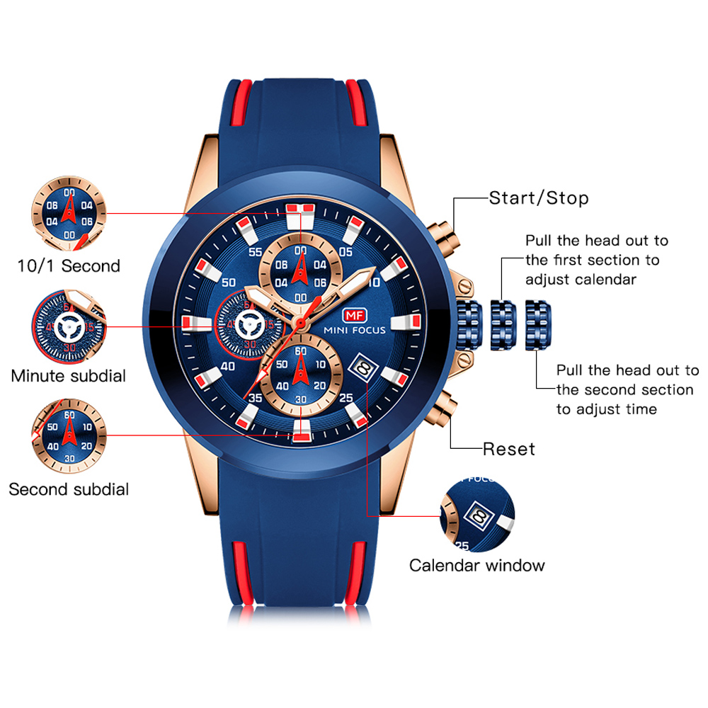 MINI FOCUS Mens Watches Top Lu - Jewelry Inspired Watches 评论和价格