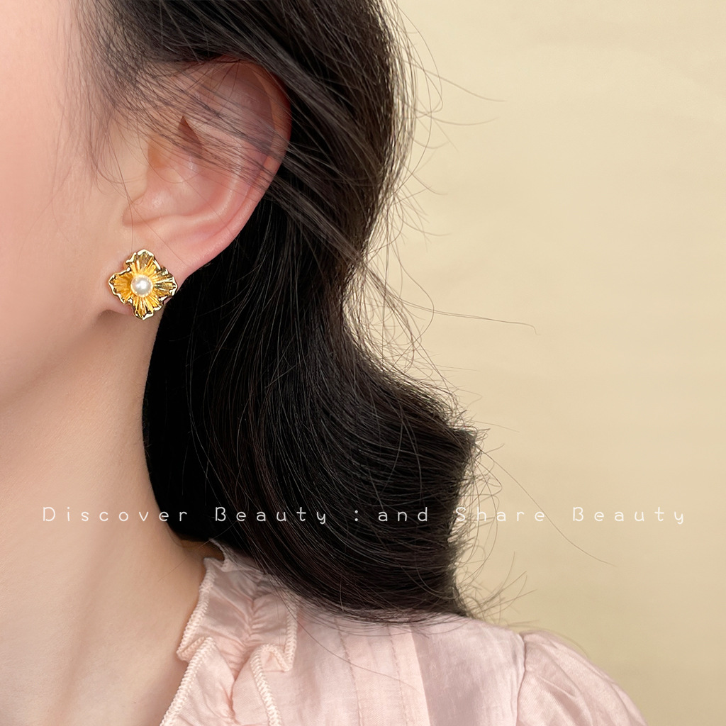 DIY accessories Fashion commut - Pearl Stud Earrings 评论和价格