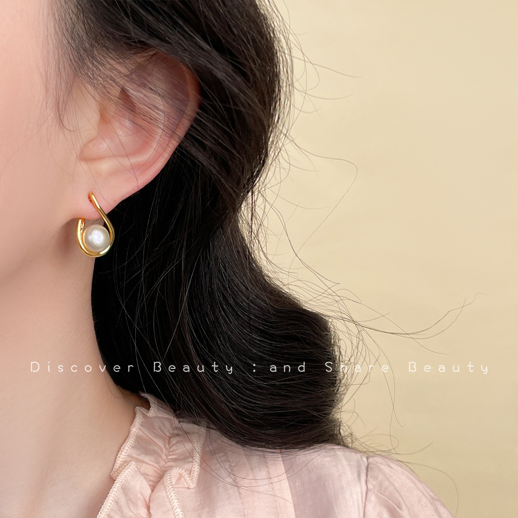 DIY accessories Fashion commut - Pearl Stud Earrings 评论和价格