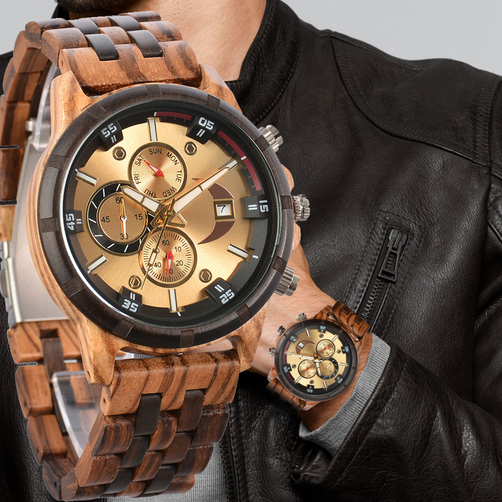 Man's Watches Wooden Watch Str - Jewelry Inspired Watches 评论和价格