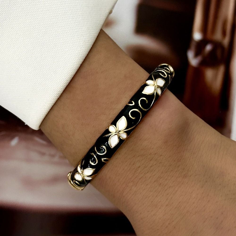 Enamel Enamel Cuff Bangle Drip - Cuff Bangle Bracelet 评论和价格