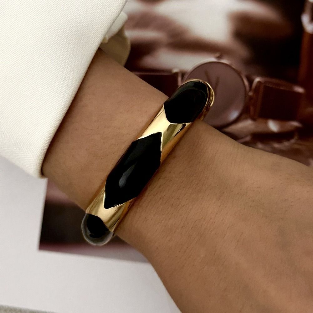 Enamel Enamel Cuff Bangle Drip - Cuff Bangle Bracelet 评论和价格