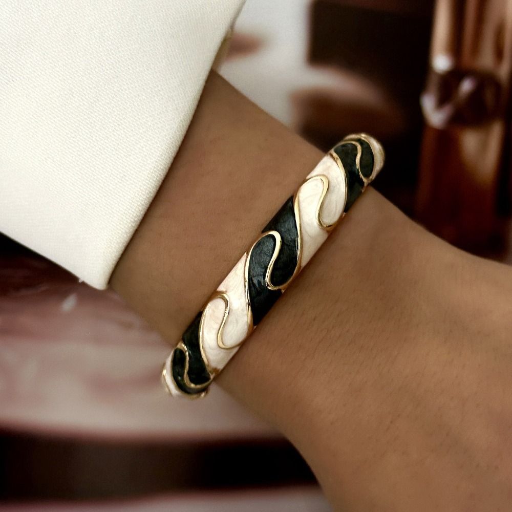 Enamel Enamel Cuff Bangle Drip - Cuff Bangle Bracelet 评论和价格