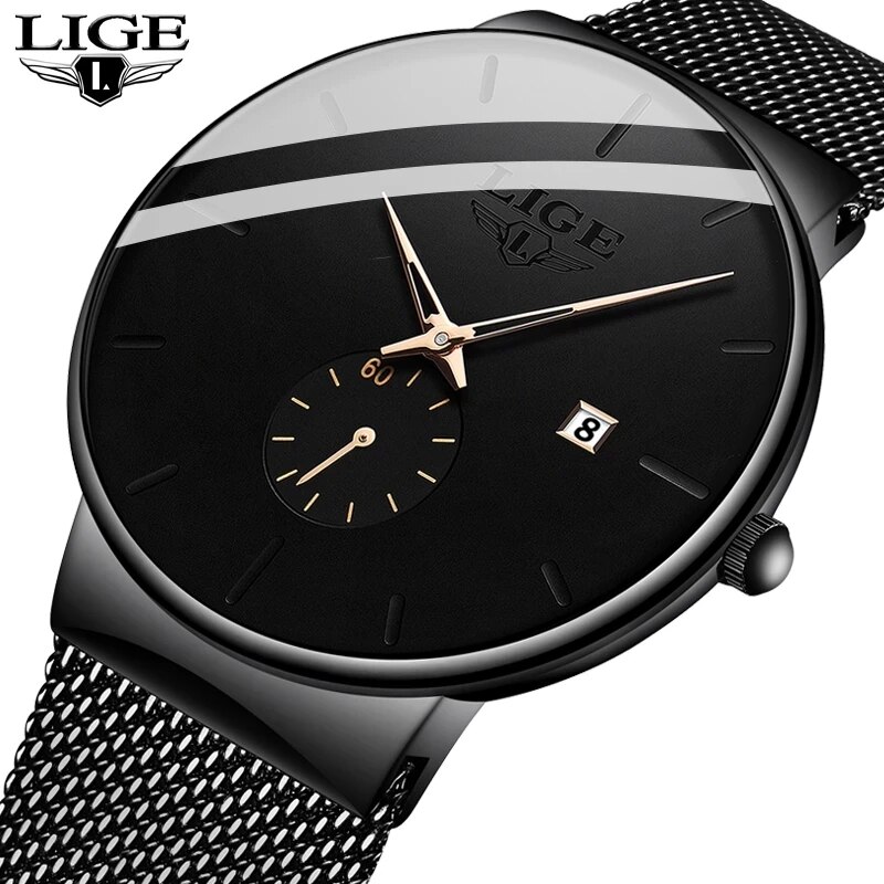 LIGE Fashion Mens Watches Top  - Jewelry Inspired Watches 评论和价格
