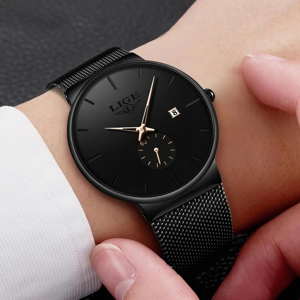 LIGE Fashion Mens Watches Top  - Jewelry Inspired Watches 评论和价格