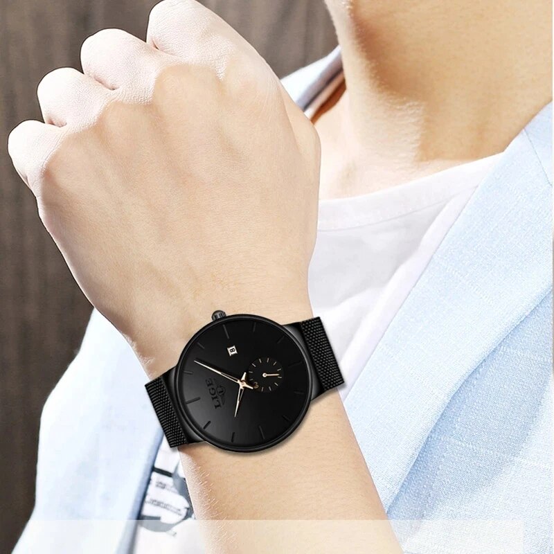 LIGE Fashion Mens Watches Top  - Jewelry Inspired Watches 评论和价格