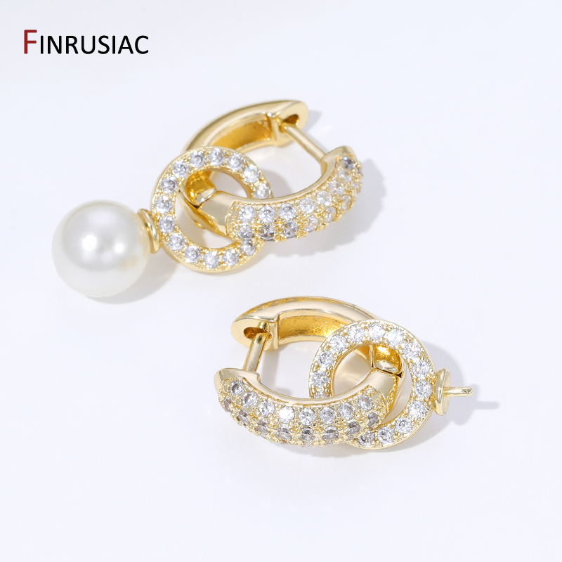 18K Gold Plated Brass Inlaid Z - Hoop Earrings 评论和价格