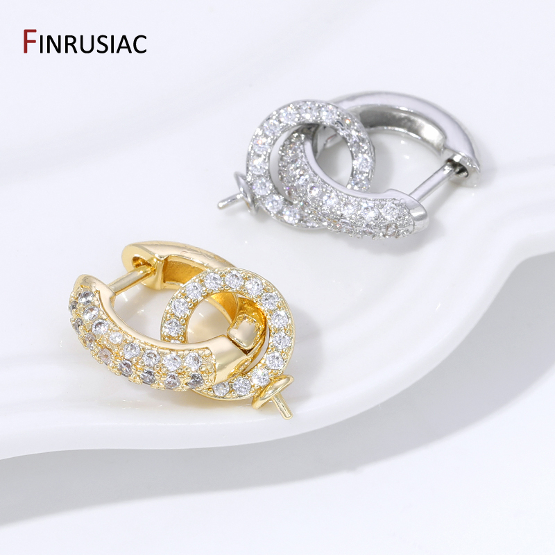 18K Gold Plated Brass Inlaid Z - Hoop Earrings 评论和价格