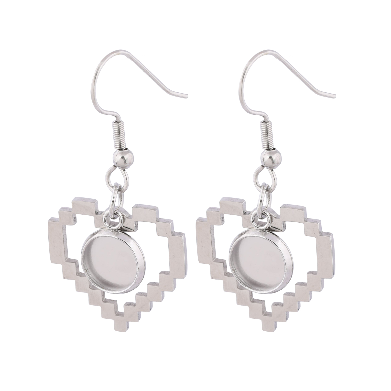 6pcs Stainless Steel Heart Hoo - Hoop Earrings 评论和价格