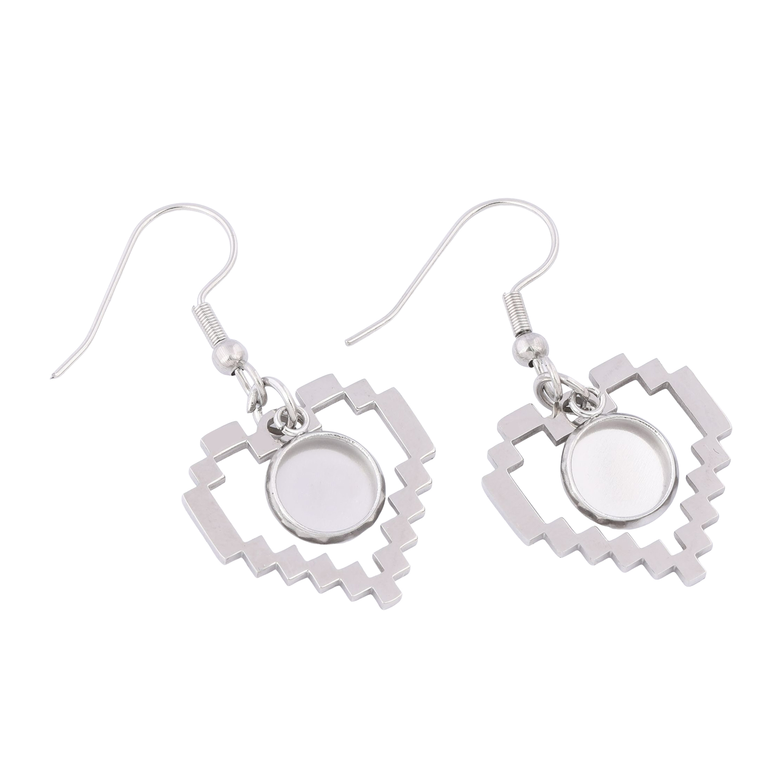 6pcs Stainless Steel Heart Hoo - Hoop Earrings 评论和价格