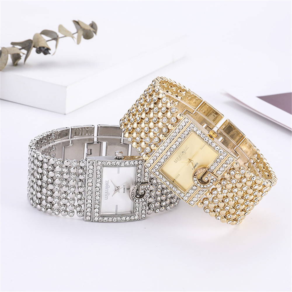 Simple Square Gold Watches Wom - Jewelry Diamond Watches 评论和价格