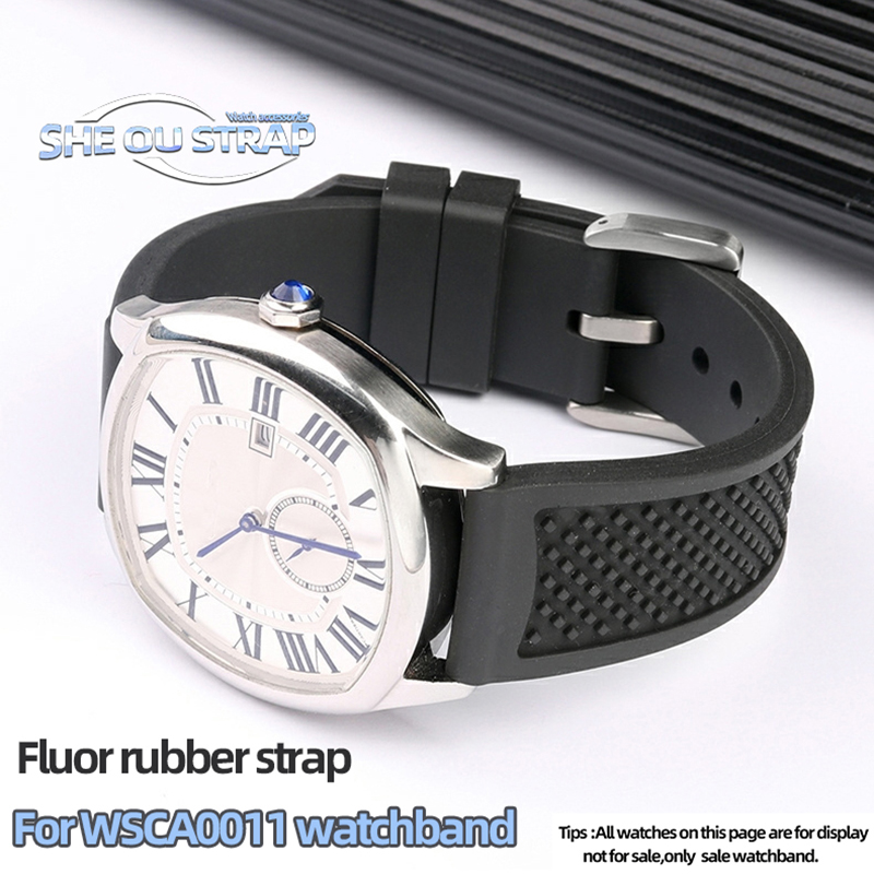 Fluororubber Watch Strap 23mm  - Cartier Watch Tank 评论和价格