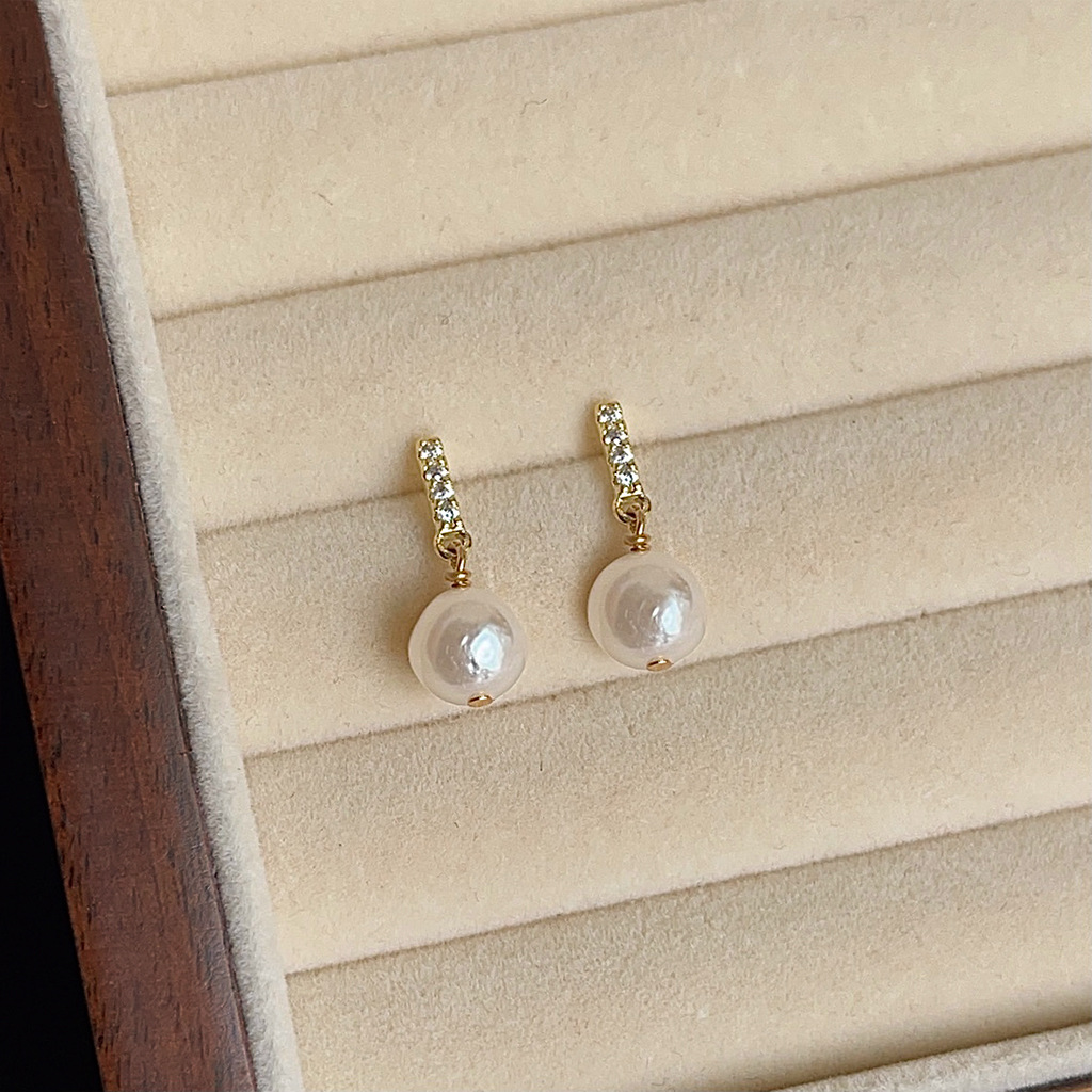 DIY accessories Small daily na - Pearl Stud Earrings 评论和价格