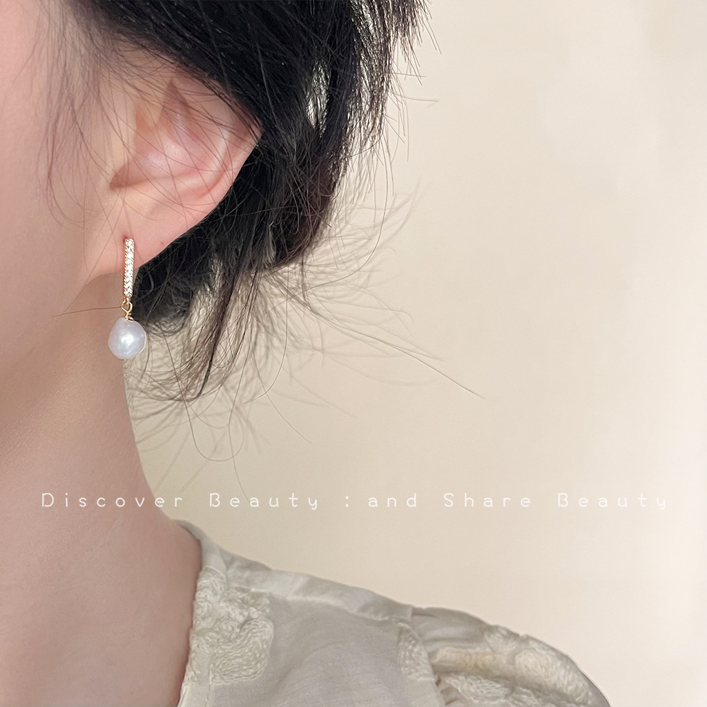DIY accessories Small daily na - Pearl Stud Earrings 评论和价格