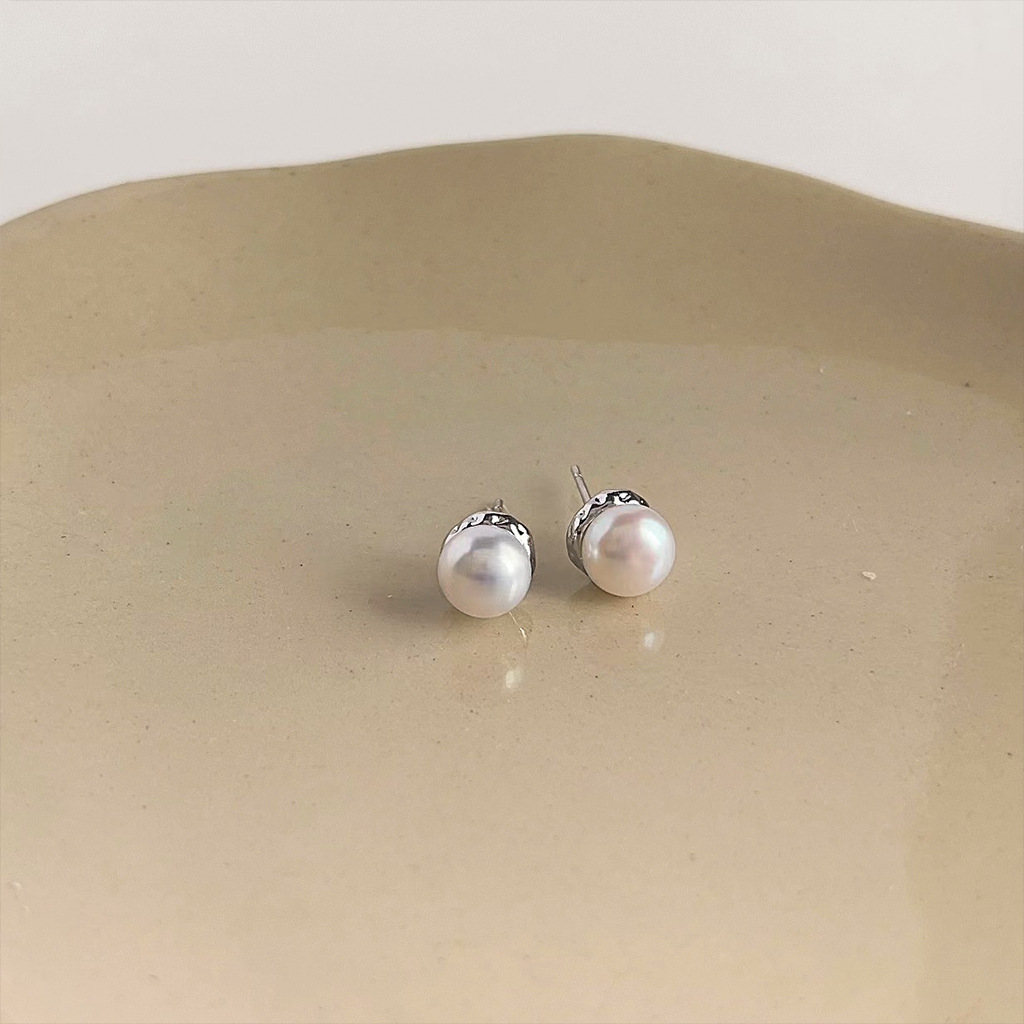 DIY accessories Personality sm - Pearl Stud Earrings 评论和价格