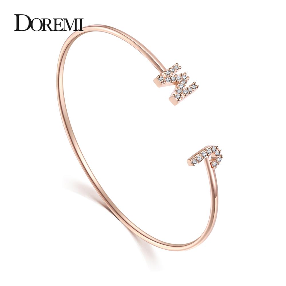 DOREMI Custom Letter Bracelet  - Cuff Bangle Bracelet 评论和价格